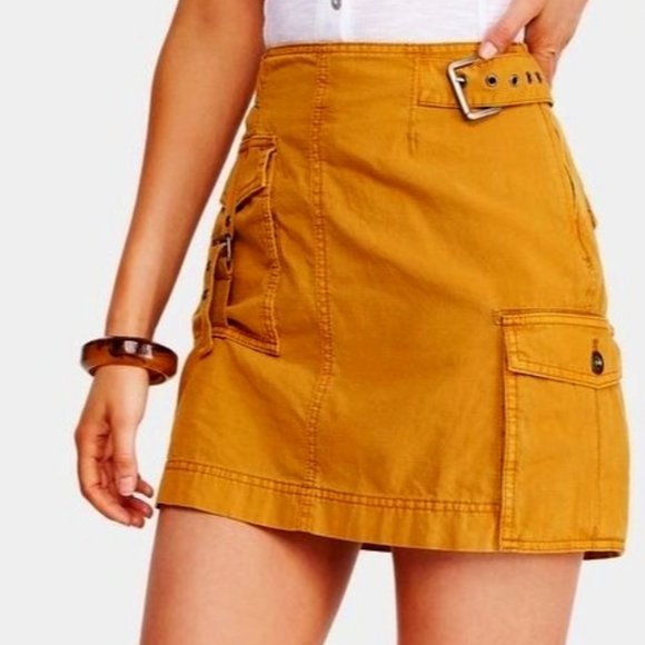 Free People Dresses & Skirts - Free People Erika Utility Mini Skirt Honey Babe Size 2